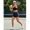 image:imageStelle Women Running Shorts with Pockets High Waisted Drawstring Athletic Workout QuickDry Gym Shorts Mesh LinerNavy