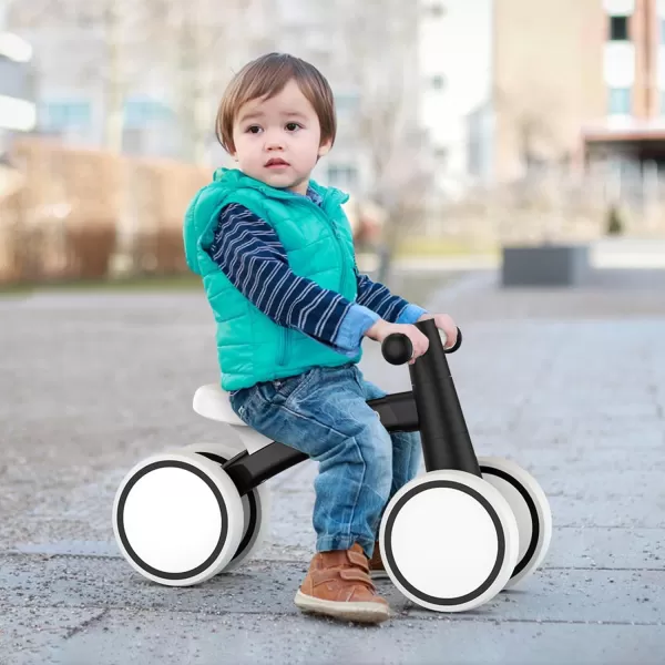 SEREED Baby Balance Bike for 1 Year Old Boys Girls 12-24 Month Toddler Balance Bike, 4 Wheels Toddler First Bike, First Birthday Gifts