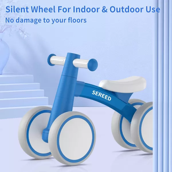 SEREED Baby Balance Bike for 1 Year Old Boys Girls 12-24 Month Toddler Balance Bike, 4 Wheels Toddler First Bike, First Birthday Gifts