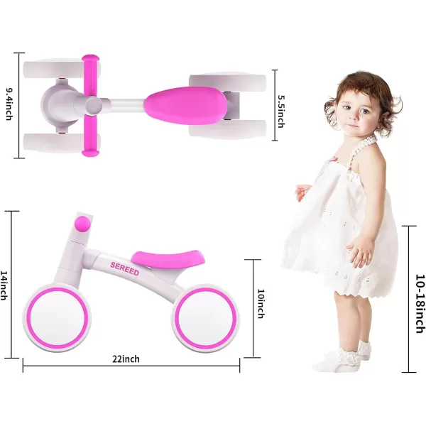SEREED Baby Balance Bike for 1 Year Old Boys Girls 12-24 Month Toddler Balance Bike, 4 Wheels Toddler First Bike, First Birthday Gifts