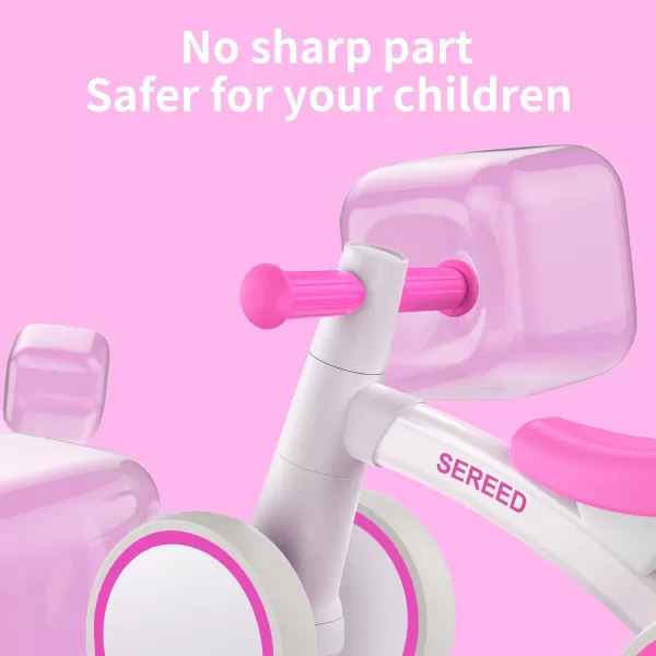 SEREED Baby Balance Bike for 1 Year Old Boys Girls 12-24 Month Toddler Balance Bike, 4 Wheels Toddler First Bike, First Birthday Gifts