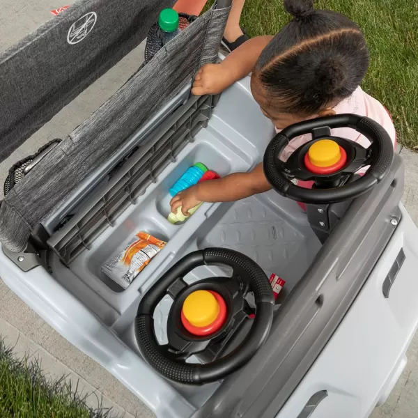 Step 2 Side-by-Side Push Around SUV Car for Kids, Easy Steer Double Rider Push Car, Toddlers Ages 1.5 - 5 Years Old, Ideal Stroller Substitute, Blue, 39"H x 25"W x 35"D