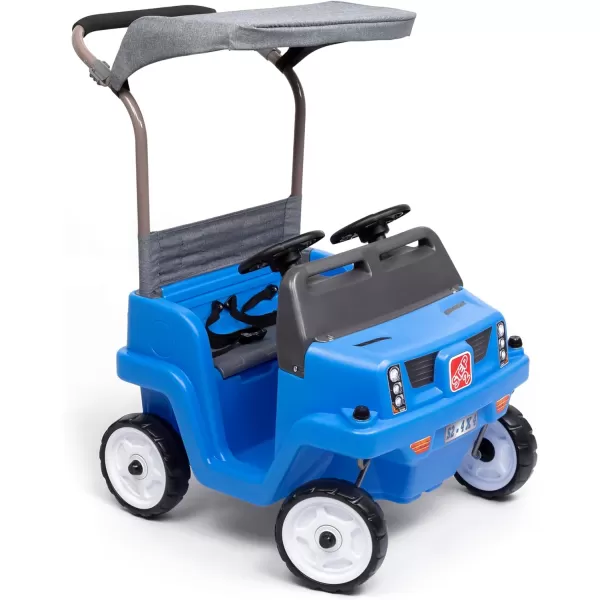 Step 2 Side-by-Side Push Around SUV Car for Kids, Easy Steer Double Rider Push Car, Toddlers Ages 1.5 - 5 Years Old, Ideal Stroller Substitute, Blue, 39"H x 25"W x 35"D