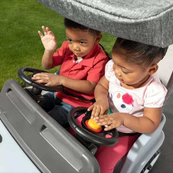 Step 2 Side-by-Side Push Around SUV Car for Kids, Easy Steer Double Rider Push Car, Toddlers Ages 1.5 - 5 Years Old, Ideal Stroller Substitute, Blue, 39"H x 25"W x 35"D