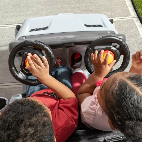 Step 2 Side-by-Side Push Around SUV Car for Kids, Easy Steer Double Rider Push Car, Toddlers Ages 1.5 - 5 Years Old, Ideal Stroller Substitute, Blue, 39"H x 25"W x 35"D