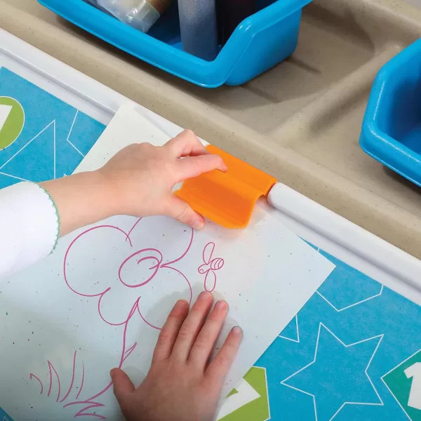 Step2 2-in-1 Toy Box and Easel Lid for Kids, Playroom Storage and Organizer, Lid Coverts to Art Table, Ages 2+ Years Old, Gray