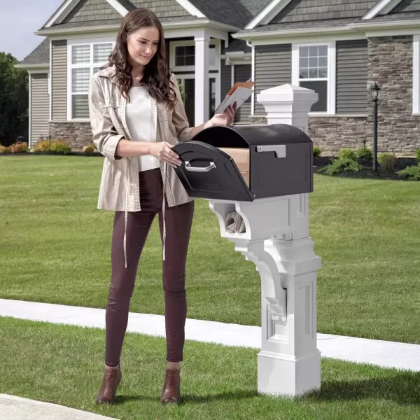 Step2 Atherton Extra Large Mailbox and Post Kit, Easy to Install, Large Mailboxes for Outside, Heavy-Duty, Weather Resistant, Onyx Black