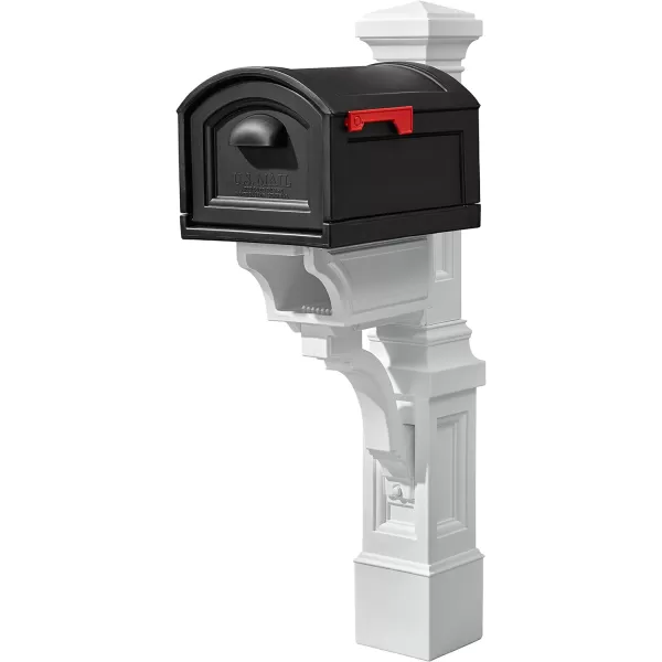 Step2 Atherton Extra Large Mailbox and Post Kit, Easy to Install, Large Mailboxes for Outside, Heavy-Duty, Weather Resistant, Onyx Black