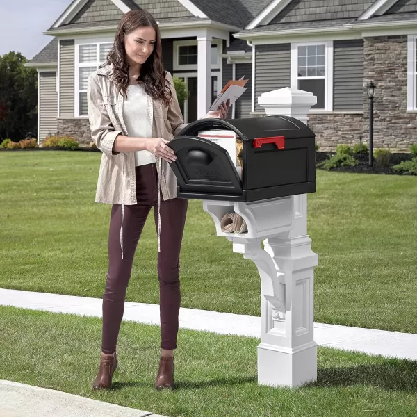 Step2 Atherton Extra Large Mailbox and Post Kit, Easy to Install, Large Mailboxes for Outside, Heavy-Duty, Weather Resistant, Onyx Black
