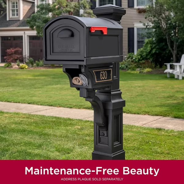Step2 Atherton Extra Large Mailbox and Post Kit, Easy to Install, Large Mailboxes for Outside, Heavy-Duty, Weather Resistant, Onyx Black