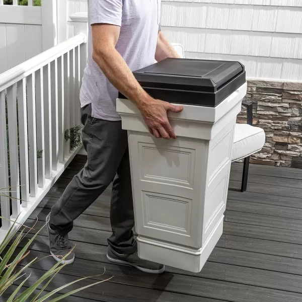 Step2 Atherton Onyx Black 30-Gallon Indoor/Outdoor Trash Can with Removable Lid