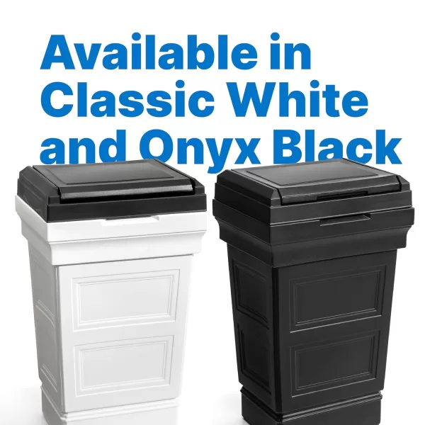 Step2 Atherton Onyx Black 30-Gallon Indoor/Outdoor Trash Can with Removable Lid