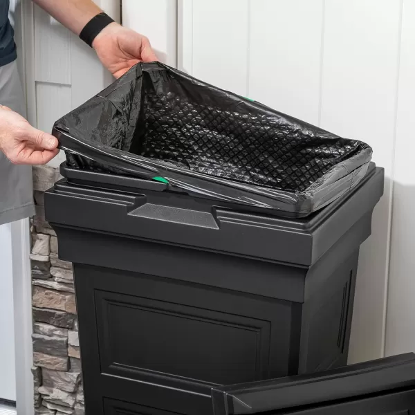 Step2 Atherton Onyx Black 30-Gallon Indoor/Outdoor Trash Can with Removable Lid