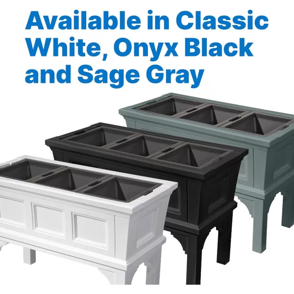 Step2 Atherton Planter Box, Large Outside All-Season All-Weather Gardening Box for Patio and Front Porch Planter, Onyx Black