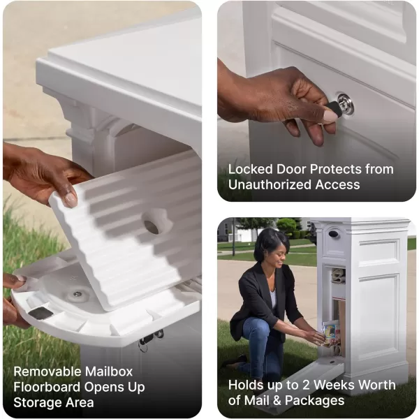 Step2 Atherton Reserve Storage Mailbox - Classic White