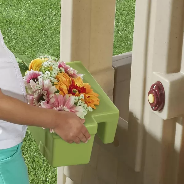 Step2 Charming Cottage Kids Playhouse, Indoor and Outdoor Playset, Interactive Sounds, Toddlers 2+ Years Old, Easy to Assemble Backyard Discovery Playhouse