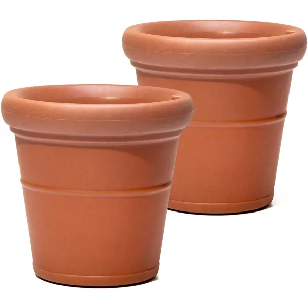 Step2 Claremont Tall Round Planter Pot, Onyx Black – Large Planter for Outdoor/Indoor Use – Maintenance Free Design – Ideal Patio and Front Porch Planter – Measures 19" x 19" x 18"
