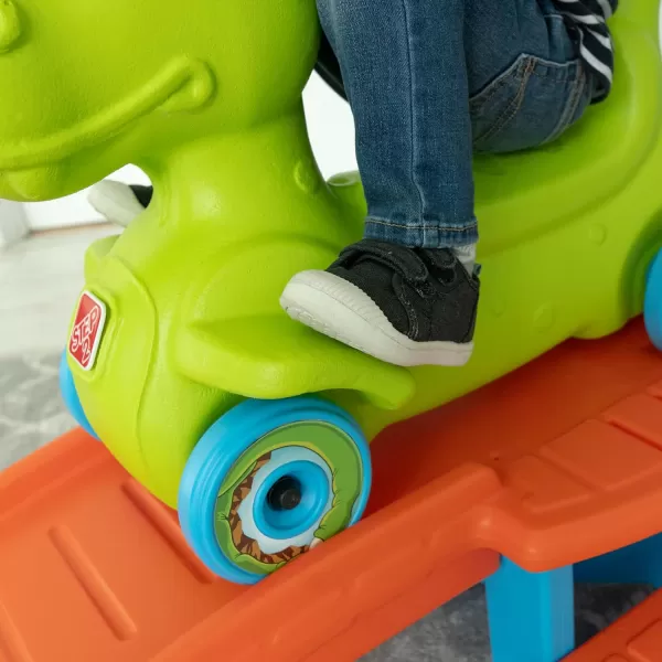 Step2 Dino Dash Up &amp; Down Roller Coaster Toy for Kids, Ride On Push Car, Indoor/Outdoor Playset, Toddler Ages 2-5 Years Old, Compact Storage, Max Weight 50 lb., Green