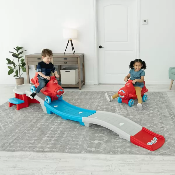 Step2 Dino Dash Up &amp; Down Roller Coaster Toy for Kids, Ride On Push Car, Indoor/Outdoor Playset, Toddler Ages 2-5 Years Old, Compact Storage, Max Weight 50 lb., Green