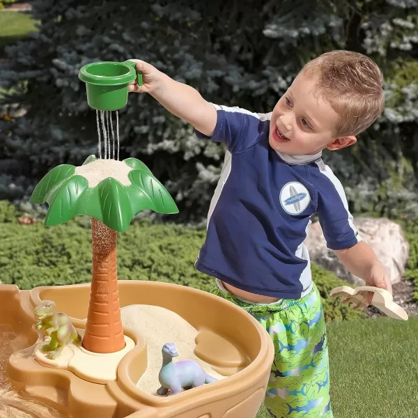 Step2 Dino Dig Sand and Water Activity Sensory Table, 7 Piece Accessory Kit, Toddler Outdoor/Indoor Toy, 2 – 5 Years Old