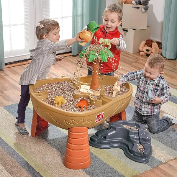 Step2 Dino Dig Sand and Water Activity Sensory Table, 7 Piece Accessory Kit, Toddler Outdoor/Indoor Toy, 2 – 5 Years Old