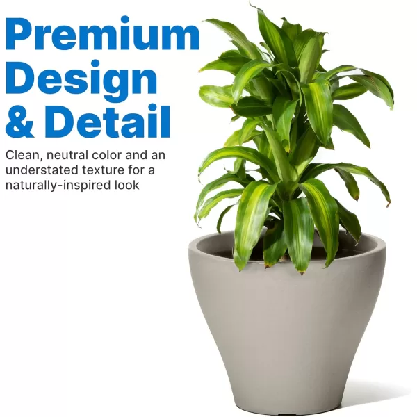Step2 Fernway Planter, Outside All-Weather Endurance Planter, Indoor Outdoor Large Flower Pot, Patio Garden or Front Porch Decor, Onyx Black, 1-Pack