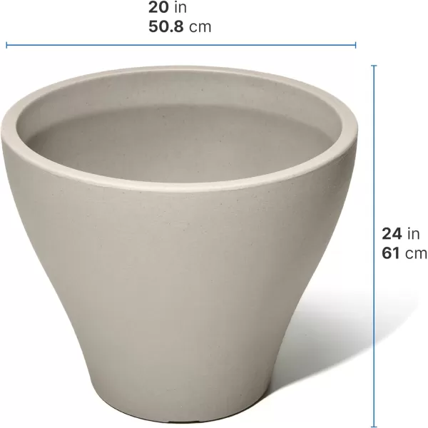 Step2 Fernway Planter, Outside All-Weather Endurance Planter, Indoor Outdoor Large Flower Pot, Patio Garden or Front Porch Decor, Onyx Black, 1-Pack
