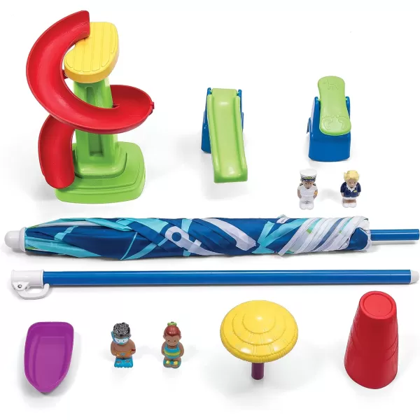 Step2 Fiesta Cruise Sand &amp; Water Table for Kids, 10 Piece Accessory Kit, Toddler Summer Outdoor/Indoor Toy, Ages 2+, Multicolor