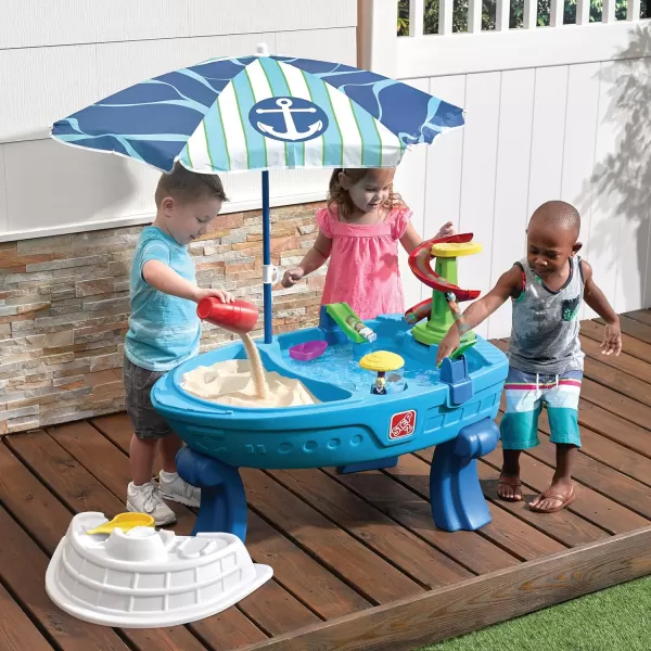 Step2 Fiesta Cruise Sand &amp; Water Table for Kids, 10 Piece Accessory Kit, Toddler Summer Outdoor/Indoor Toy, Ages 2+, Multicolor