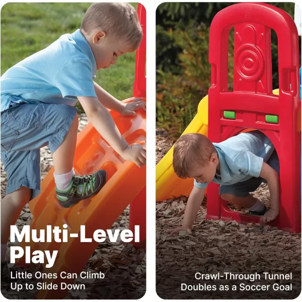 Step2 Game Time Sports Climber &amp; Slide for Kids, Indoor/Outdoor Playground Set, Slide, Basketball Hoop, Climbing Wall, Easy to Assemble, Backyard Playset, Kids Ages 2 – 6 Years Old