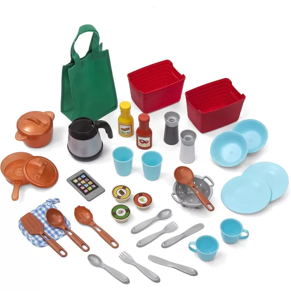 Step2 Great Gourmet Kitchen | Durable Kids Kitchen Playset with Lights &amp; Sounds | Tan Plastic Play Kitchen