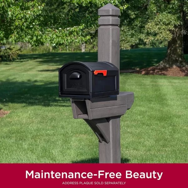 Step2 Highland Extra Large Mailbox and Mailbox Post Kit, Easy to Install, Mailboxes for Outside, Heavy-Duty, Weather Resistant, Dark Cedar