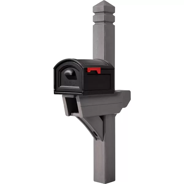 Step2 Highland Extra Large Mailbox and Mailbox Post Kit, Easy to Install, Mailboxes for Outside, Heavy-Duty, Weather Resistant, Dark Cedar