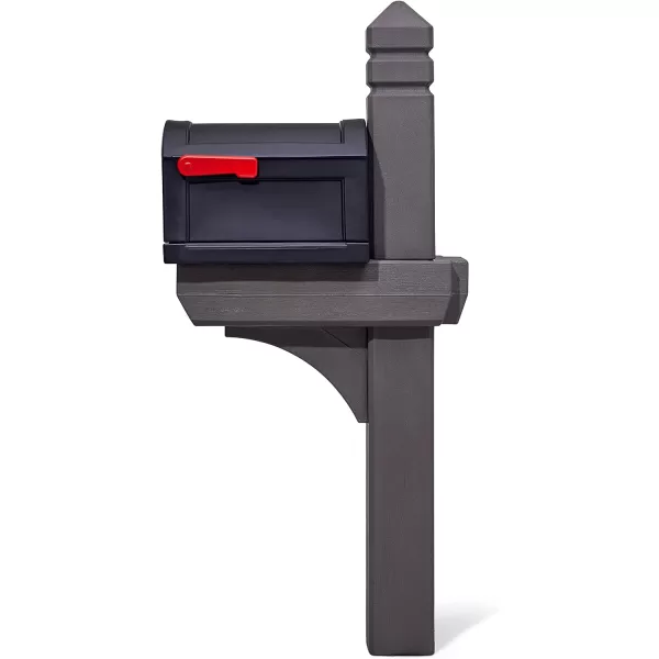 Step2 Lakewood Extra Large Mailbox and Mailbox Post Kit, Easy to Install, Mailboxes for Outside, Heavy-Duty, Weather Resistant, Brown