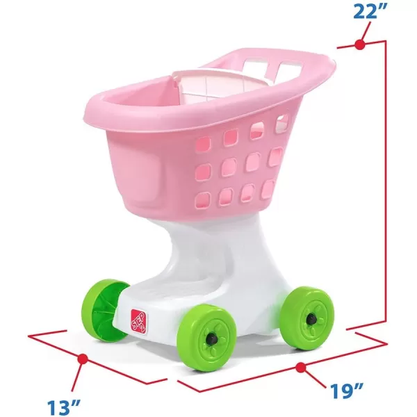 Step2 Little Helper's Shopping Cart for Kids, Grocery Store Pretend Play Toy for Toddlers Ages 2+ Years Old, Durable, Easy Assembly, Bright Colors, Blue