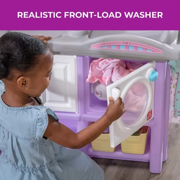 Step2 Love &amp; Care Deluxe Baby Doll Nursery Playset for Kids, Compact Nursery Playset, Washer, Sink, and Changing Station, Easy to Assemble, Toddlers Ages 2 - 6 Years Old