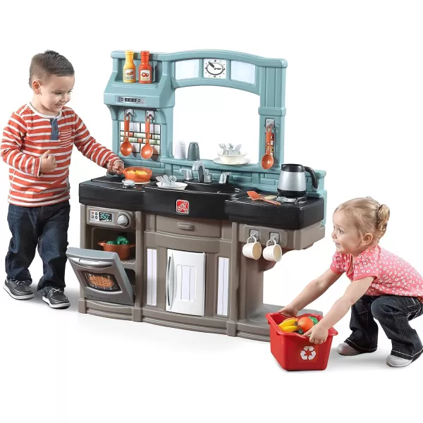 Step2 Mighty My Size Kids Table and Chair Set, Playroom Toddler Activity Table, Arts and Crafts, Ages 2+ Years Old, Gray &amp; Red