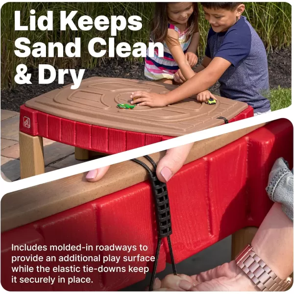 Step2 Naturally Playful Sand Table, Kids Sand Activity Sensory Table, 5 Piece Accessory Kit, Toddler Summer Outdoor Toys, 2+ Years Old