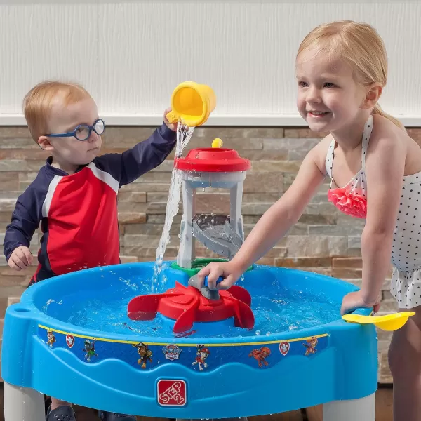 Step2 PAW Patrol Water Table for Kids, Outdoor Kids Water Sensory Table, Ages 1.5+ Years Old, 7 Piece Water Toy Accessories, Blue &amp; Gray