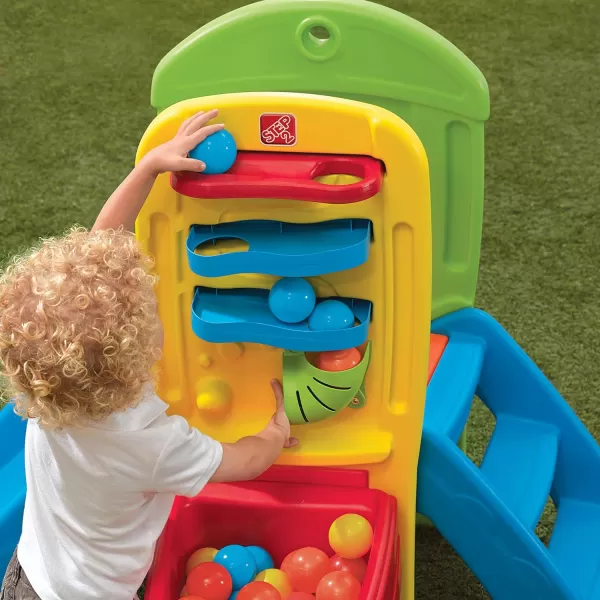 Step2 Play Ball Fun Toddler Climber, Indoor/Outdoor Playground Set, Slide, Ball Drop Wall, Climbing Stair, Easy to Assemble, Backyard Playset, Kids Ages 1.5+ Years Old