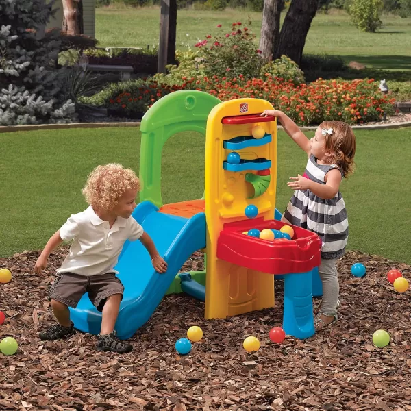 Step2 Play Ball Fun Toddler Climber, Indoor/Outdoor Playground Set, Slide, Ball Drop Wall, Climbing Stair, Easy to Assemble, Backyard Playset, Kids Ages 1.5+ Years Old