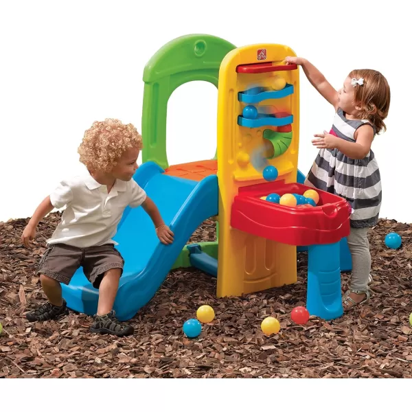 Step2 Play Ball Fun Toddler Climber, Indoor/Outdoor Playground Set, Slide, Ball Drop Wall, Climbing Stair, Easy to Assemble, Backyard Playset, Kids Ages 1.5+ Years Old