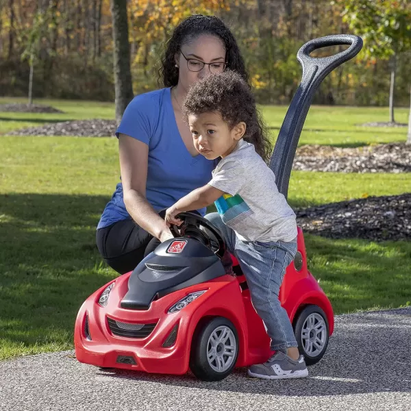 Step2 Push Around Buggy GT for Kids, Push Car with Seat Belt and Horn, Toddlers Ages 1.5 – 3 Years Old, Max Weight 50 lbs., Easy Storage, Ideal Stroller Substitute, Red