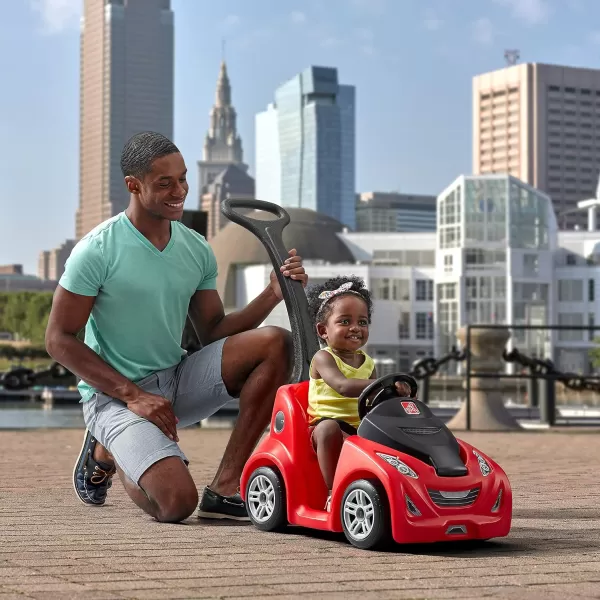 Step2 Push Around Buggy GT for Kids, Push Car with Seat Belt and Horn, Toddlers Ages 1.5 – 3 Years Old, Max Weight 50 lbs., Easy Storage, Ideal Stroller Substitute, Red