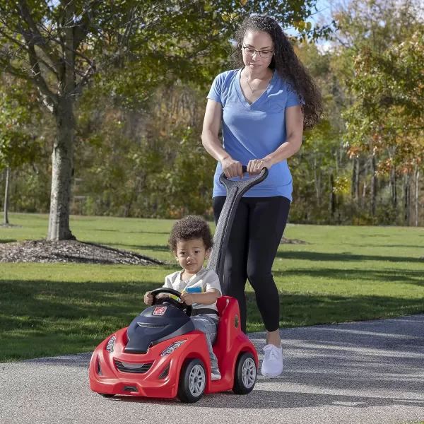 Step2 Push Around Buggy GT for Kids, Push Car with Seat Belt and Horn, Toddlers Ages 1.5 – 3 Years Old, Max Weight 50 lbs., Easy Storage, Ideal Stroller Substitute, Red