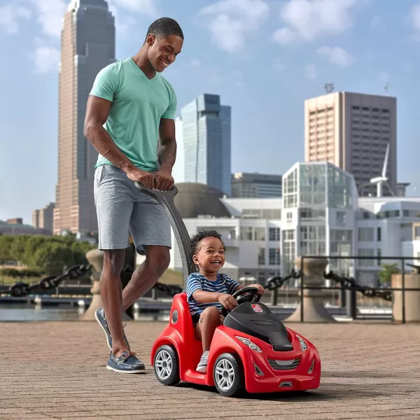 Step2 Push Around Buggy GT for Kids, Push Car with Seat Belt and Horn, Toddlers Ages 1.5 – 3 Years Old, Max Weight 50 lbs., Easy Storage, Ideal Stroller Substitute, Red