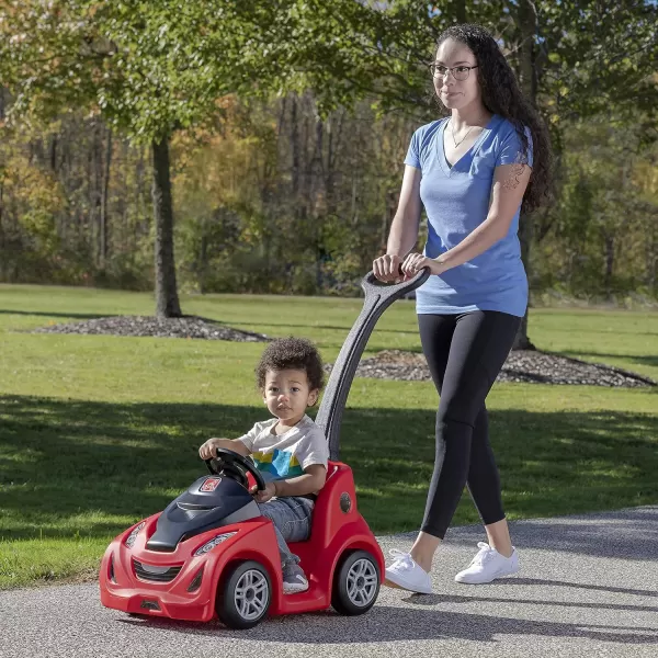 Step2 Push Around Buggy GT for Kids, Push Car with Seat Belt and Horn, Toddlers Ages 1.5 – 3 Years Old, Max Weight 50 lbs., Easy Storage, Ideal Stroller Substitute, Red