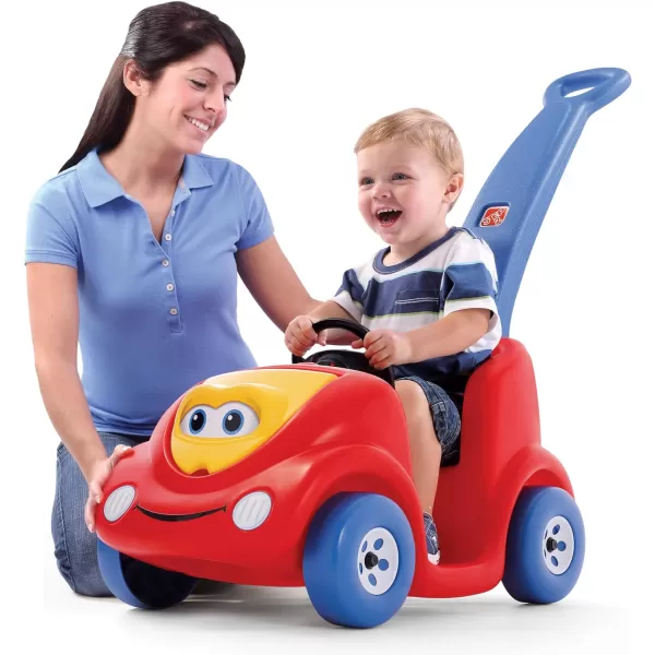 Step2 Push Around Buggy Kids Push Car, Ride On Car with Seat Belt and Horn, Toddlers 18 - 36 Months, Max Weight 50 lbs., Easy Storage, Ideal Stroller Substitute, Red
