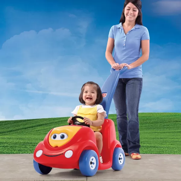 Step2 Push Around Buggy Kids Push Car, Ride On Car with Seat Belt and Horn, Toddlers 18 - 36 Months, Max Weight 50 lbs., Easy Storage, Ideal Stroller Substitute, Red