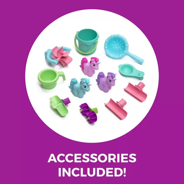 Step2 Rain Showers &amp; Unicorns Kids Water Tables, Outdoor Toddler Activity Table, Ages 1.5+ Years Old, 12 Piece Water Toy Accessories, Blue &amp; Purple